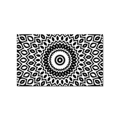 Circular Concentric Radial Symmetry Abstract Sticker (rectangular)