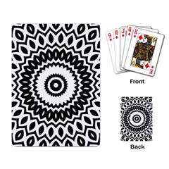 Circular Concentric Radial Symmetry Abstract Playing Cards Single Design (rectangle)