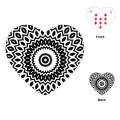 Circular Concentric Radial Symmetry Abstract Playing Cards Single Design (heart) by Jancukart