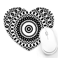 Circular Concentric Radial Symmetry Abstract Heart Mousepad