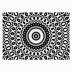 Circular Concentric Radial Symmetry Abstract Large Glasses Cloth (2 Sides)