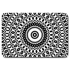 Circular Concentric Radial Symmetry Abstract Large Doormat by Jancukart