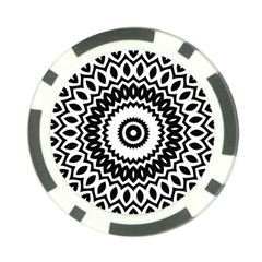 Circular Concentric Radial Symmetry Abstract Poker Chip Card Guard by Jancukart