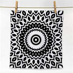 Circular Concentric Radial Symmetry Abstract Face Towel by Jancukart