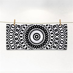 Circular Concentric Radial Symmetry Abstract Hand Towel