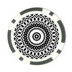 Circular Concentric Radial Symmetry Abstract Poker Chip Card Guard (10 pack) Front