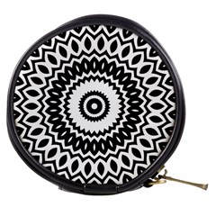 Circular Concentric Radial Symmetry Abstract Mini Makeup Bag by Jancukart