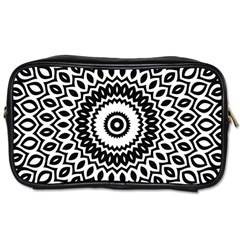 Circular Concentric Radial Symmetry Abstract Toiletries Bag (one Side)