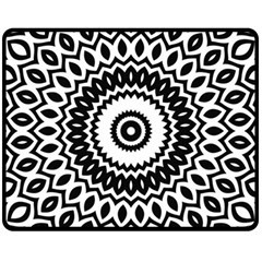 Circular Concentric Radial Symmetry Abstract One Side Fleece Blanket (medium)