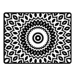 Circular Concentric Radial Symmetry Abstract One Side Fleece Blanket (Small) 50 x40  Blanket Front