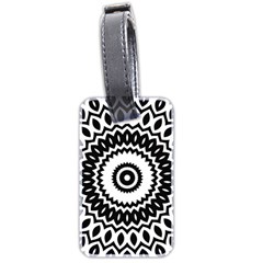 Circular Concentric Radial Symmetry Abstract Luggage Tag (two Sides)