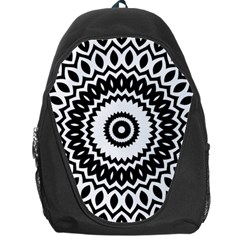 Circular Concentric Radial Symmetry Abstract Backpack Bag