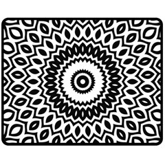 Circular Concentric Radial Symmetry Abstract Fleece Blanket (medium)