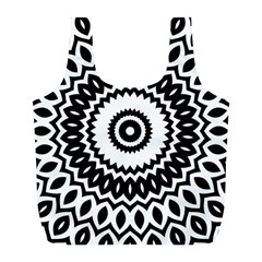 Circular Concentric Radial Symmetry Abstract Full Print Recycle Bag (l) by Jancukart