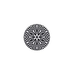 Pattern Wave Symmetry Monochrome Abstract 1  Mini Buttons