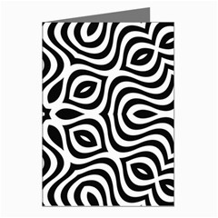 Pattern Wave Symmetry Monochrome Abstract Greeting Cards (pkg Of 8)