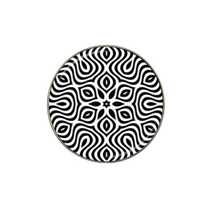 Pattern Wave Symmetry Monochrome Abstract Hat Clip Ball Marker (10 pack)