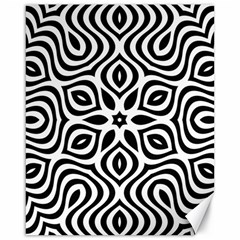 Pattern Wave Symmetry Monochrome Abstract Canvas 16  X 20  by Jancukart