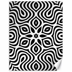 Pattern Wave Symmetry Monochrome Abstract Canvas 18  X 24  by Jancukart