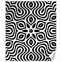 Pattern Wave Symmetry Monochrome Abstract Canvas 20  X 24  by Jancukart