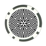 Pattern Wave Symmetry Monochrome Abstract Poker Chip Card Guard Front