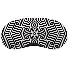 Pattern Wave Symmetry Monochrome Abstract Sleeping Mask