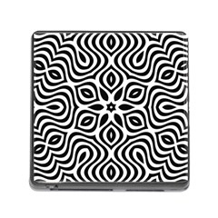 Pattern Wave Symmetry Monochrome Abstract Memory Card Reader (square 5 Slot)