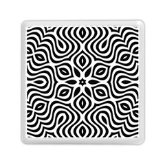 Pattern Wave Symmetry Monochrome Abstract Memory Card Reader (square)