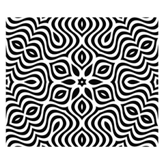 Pattern Wave Symmetry Monochrome Abstract Premium Plush Fleece Blanket (small)