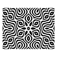 Pattern Wave Symmetry Monochrome Abstract Premium Plush Fleece Blanket (large)