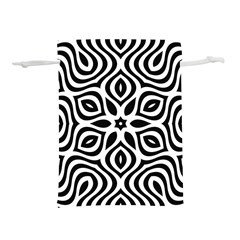 Pattern Wave Symmetry Monochrome Abstract Lightweight Drawstring Pouch (s) by Jancukart