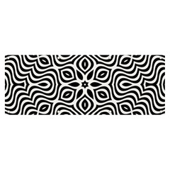 Pattern Wave Symmetry Monochrome Abstract Banner And Sign 8  X 3  by Jancukart