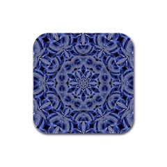 Mandala Pattern Rosette Kaleidoscope Abstract Rubber Square Coaster (4 Pack)