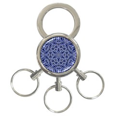 Mandala Pattern Rosette Kaleidoscope Abstract 3-ring Key Chain