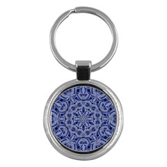 Mandala Pattern Rosette Kaleidoscope Abstract Key Chain (round)