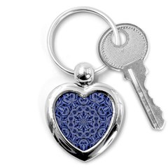 Mandala Pattern Rosette Kaleidoscope Abstract Key Chain (heart)