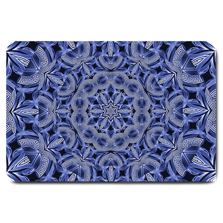 Mandala Pattern Rosette Kaleidoscope Abstract Large Doormat