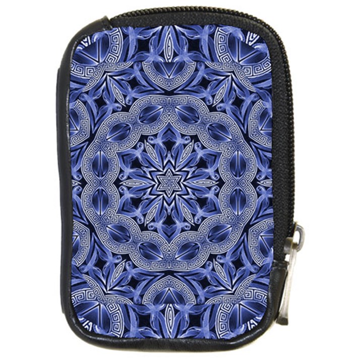 Mandala Pattern Rosette Kaleidoscope Abstract Compact Camera Leather Case