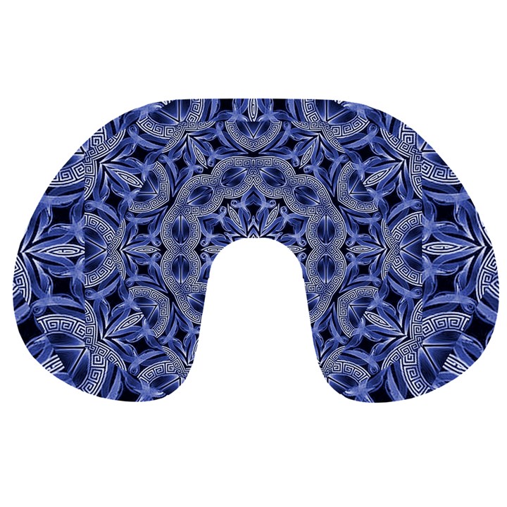 Mandala Pattern Rosette Kaleidoscope Abstract Travel Neck Pillow