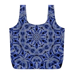 Mandala Pattern Rosette Kaleidoscope Abstract Full Print Recycle Bag (l)