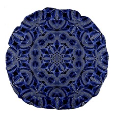 Mandala Pattern Rosette Kaleidoscope Abstract Large 18  Premium Flano Round Cushions