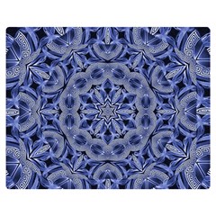 Mandala Pattern Rosette Kaleidoscope Abstract One Side Premium Plush Fleece Blanket (medium) by Jancukart