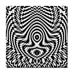 Monochrome Symmetry Abstract Tile Coaster