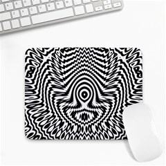 Monochrome Symmetry Abstract Small Mousepad by Jancukart