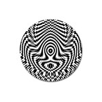 Monochrome Symmetry Abstract Magnet 3  (Round) Front