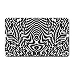 Monochrome Symmetry Abstract Magnet (rectangular) by Jancukart