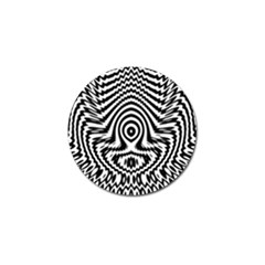 Monochrome Symmetry Abstract Golf Ball Marker (10 Pack)