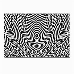 Monochrome Symmetry Abstract Postcard 4 x 6  (pkg Of 10)