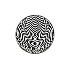 Monochrome Symmetry Abstract Hat Clip Ball Marker (4 Pack) by Jancukart