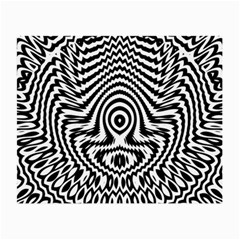 Monochrome Symmetry Abstract Small Glasses Cloth (2 Sides)